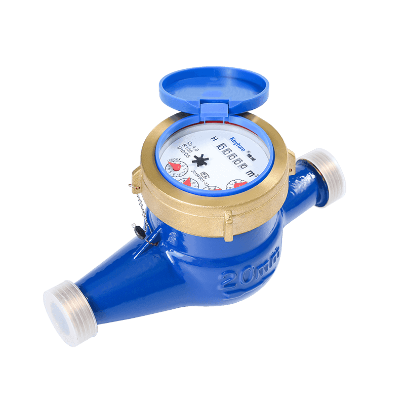 Full mässing Kropps torrtyp Glasregister Multi Jet Water Meter